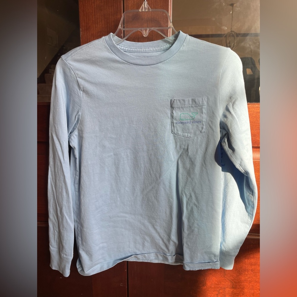 Vineyard Vines Sky Blue Kids Long Sleeve Tee